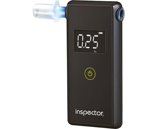  Алкотестер Inspector AT650 черный, электрохимический, диапазон 0,0‰-2,00‰, точность ±0.035 мг/л, 2xААA, 108x17x50 мм 