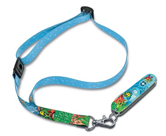  Нож перочинный Victorinox My First Victorinox Dolphin Edition (0.2373.E1) 84мм 9функций голубой/рисунок карт.коробка 