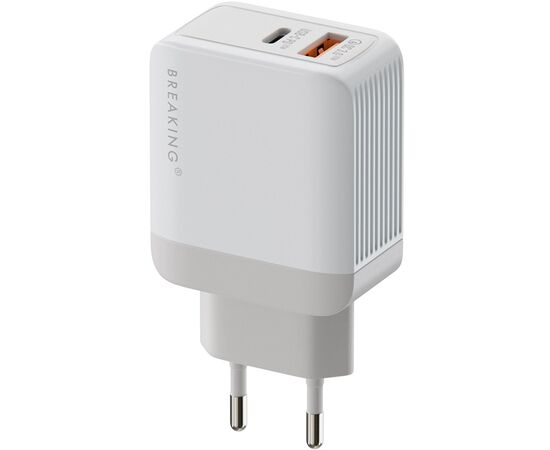  СЗУ Breaking WC06, USB-C + USB-A, PD 20W, QC 3.0 (Белый) 