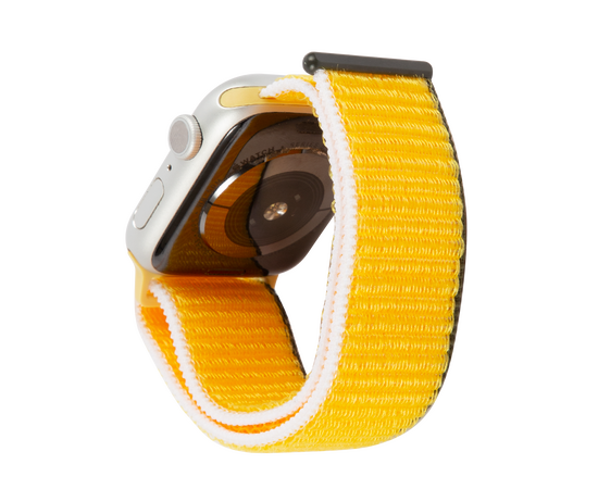  Ремешок нейлоновый MB для Apple watch - 38-40 mm (S3/S4/S5 SE/S6), подсолнечник с бело-коричневым краем 