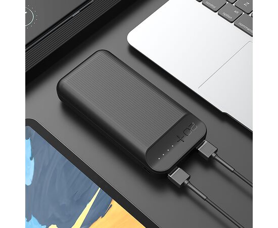  Внешний аккумулятор Hoco J52A New joy mobile power bank 20000mAh USB*2 (black) (115162) 