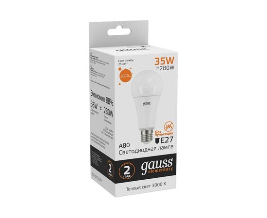  Лампа Gauss LED Elementary A67 35W E27 2670lm 3000K SQ70215 