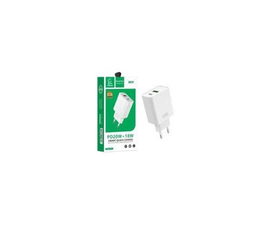  АП сетевой Denmen DC22W, 9V/2.24А, 1 Type-C, 20W , пластик, белый 