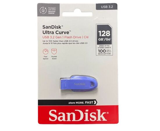  Флешка SanDisk CZ550 Ultra Curve (SDCZ550-128G-G46NB) 128GB USB 3.2 Blue 