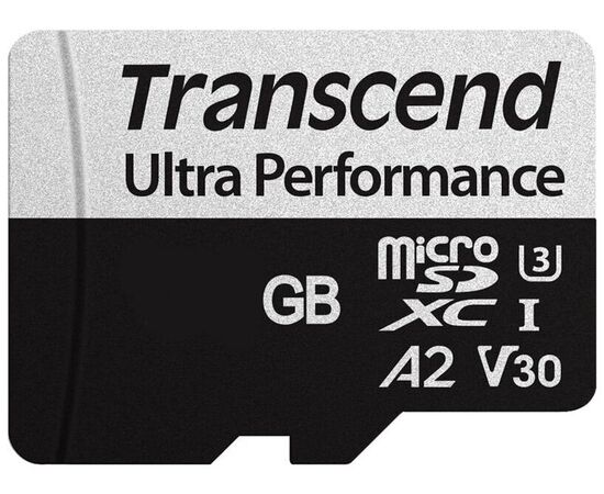  Карта памяти Transcend Ultra Perfomrance (TS128GUSD340S) 128GB microSDXC Class 10 UHS-I U3, V30, A2, (SD адаптер), TLC 