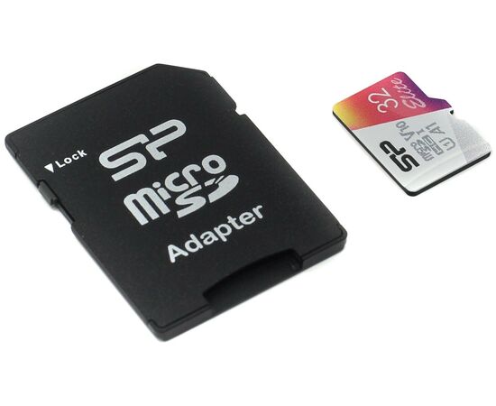 Карта памяти Silicon Power (SP032GBSTHBV1V20SP) microSDHC 32Gb Class10 Elite adapter 