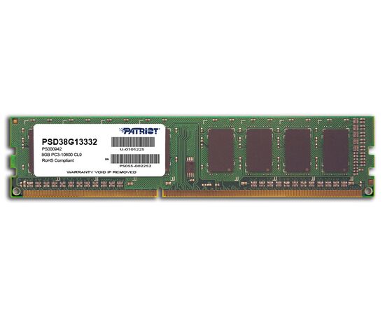  RAM DDR3-1333 8GB PC3-10600 Patriot SignatureLine, CL9, 1.5V, retail (PSD38G13332) 