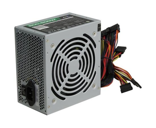  Блок питания Aerocool ECO-600W ATX v2.3 Haswell, fan 12cm, 400mm cable, power cord, 20+4P, 12V 4+4P, 1x PCI-E 6+2P, 4x SATA, 3x PATA, 1x F 