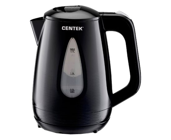  Чайник Centek СТ-0048 (черный) 1.8л 2200Вт, текстурированная отделка. большое окно уровня воды 