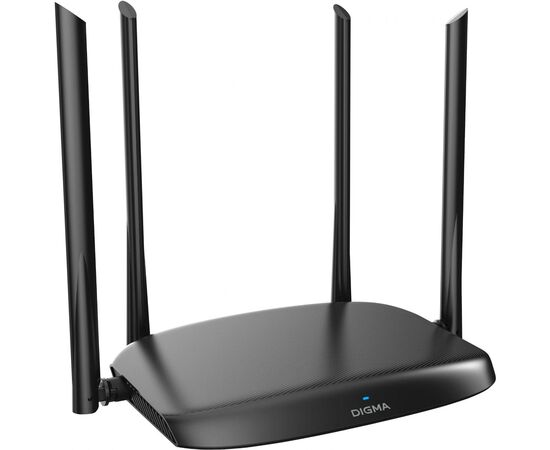  Роутер беспроводной Digma DWR-AC1201 AC1200 10/100BASE-TX черный 