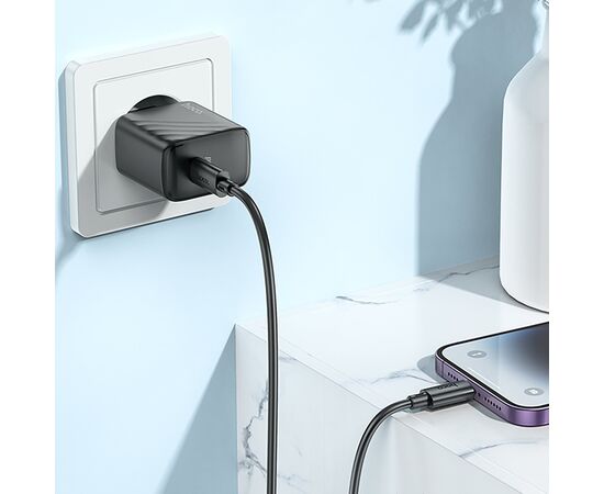  Адаптер Сетевой Hoco CS22A Value PD Type-C 30W (black) (222786) 