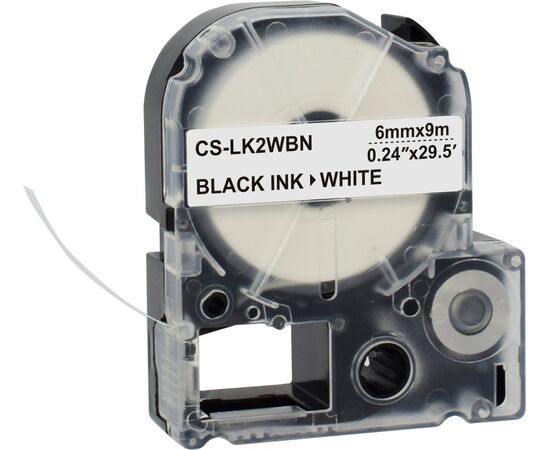  Картридж ленточный Cactus CS-LK2WBN черный для Epson LW300/LW400/LW700/LW600P/LW1000P/K400/Z700/Z900 