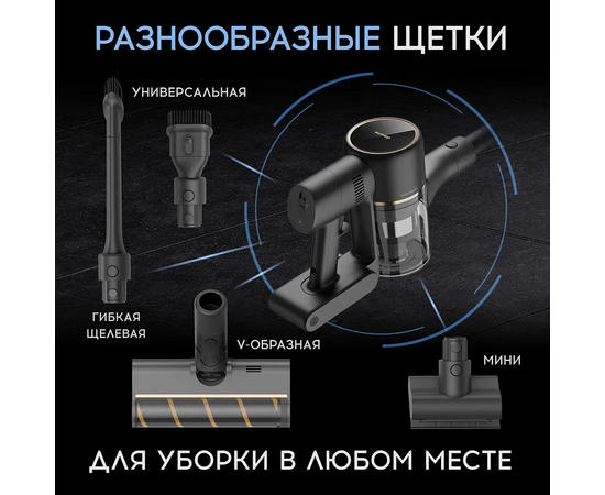  Вертикальный беспроводной пылесос  Xiaomi Dreame Cordless Vacuum Cleaner R10 pro GREY EU 