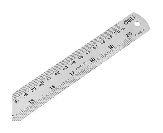  Линейка стальная Deli DL8050Y 500мм 