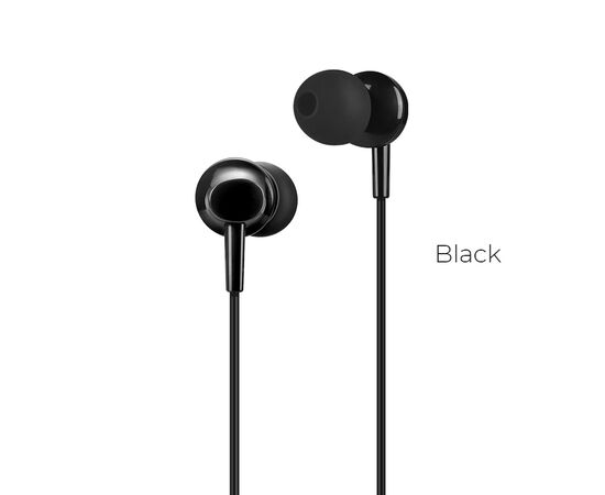  Наушники внутриканальные HOCO M14 Inital Sound, микрофон, кабель 1.2м, цвет: чёрный (1/30/300) 