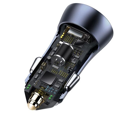  Автомобильное зарядное устройство BASEUS Golden Contactor Pro Dual, 2xUSB, 5A, 40W, темно-серый 