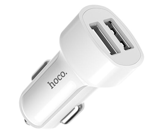  Автомобильное зарядное устройство HOCO Z2A, 2xUSB, 2.4A, белый 