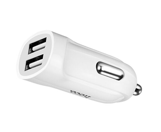  Автомобильное зарядное устройство HOCO Z2A, 2xUSB, 2.4A, белый 
