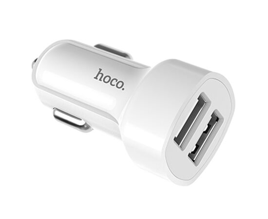  Автомобильное зарядное устройство HOCO Z2A, 2xUSB, 2.4A, белый 