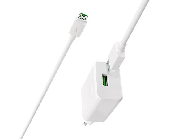  Сетевое зарядное устройство BOROFONE BA32A Bright power 1xUSB с Кабелем USB - Micro, 3A, 18W, белый 