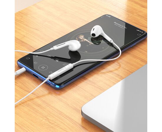  Проводные наушники HOCO M92 Plumelet, Jack 3.5mm, 1.2 м, белый 