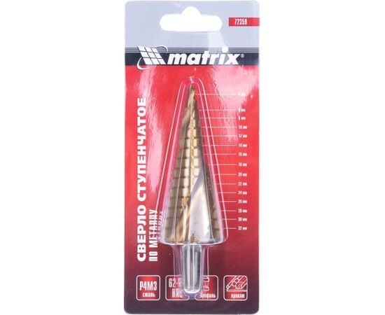  Сверло ступенчатое MATRIX 72359 4-32 мм 