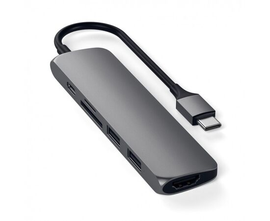  Док-станция Satechi Type-C Slim Multiport Adapter V2 Sliver 