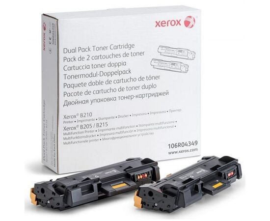  Картридж лазерный Xerox 106R02782 черный x2упак. (6000стр.) для Xerox Phaser 3052/3260 WC 3215/3225 