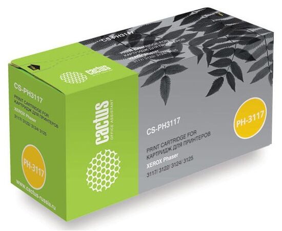 Тонер Картридж Cactus CS-PH3117 (106R01159) черный для Xerox Phaser 3117 3122 3124 3125 (3000стр.) 