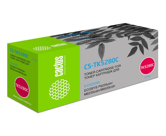  Тонер Картридж Cactus CS-TK5280C голубой (11000стр.) для Kyocera ECOSYS P6235cdn, M6235cidn, M6635cidn 