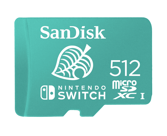 Карта памяти SanDisk SDSQXAO-512G-GN3ZN microSDXC 512GB Class 10 UHS-I A1 C10 V30 U3 for Nintendo Switch 100/90 MB/s 