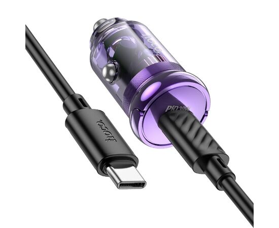  АЗУ HOCO Z53 Sight single port PD30W car charger set(Type-C + Type-C) (фиолетовый) 