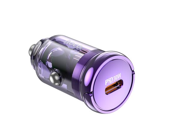  АЗУ HOCO Z53 Sight single port PD30W car charger set(Type-C + Type-C) (фиолетовый) 