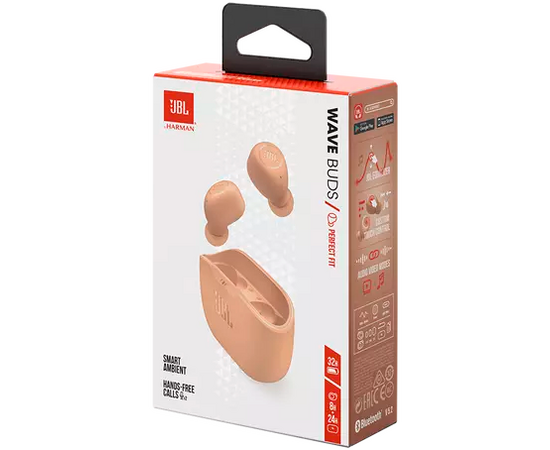  Наушники JBL Wave Buds TWS JBLWBUDSBEG бежевый 