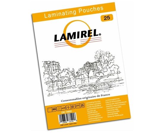  Пленка для ламинирования Fellowes Lamirel LA-78802 216x303мм 125мкм A4 25шт глянцевая 