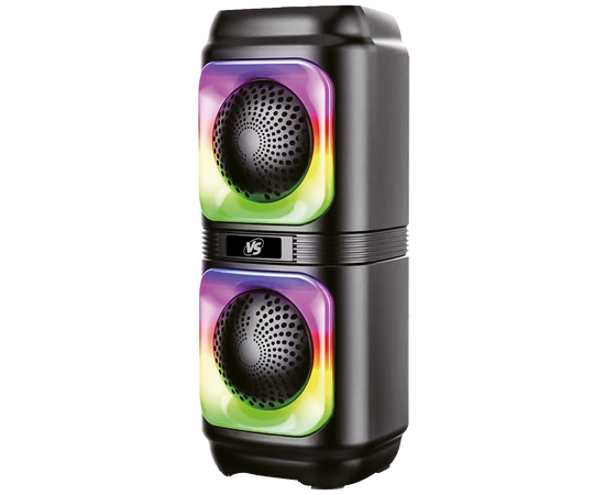  BT колонка  с  динамической подсветкой VS 204-01 LED, FM, MP3 USB/TF, JACK, TWS, 10 Вт, черная 