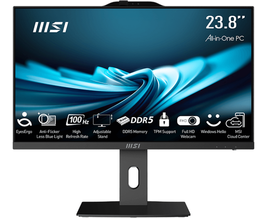 Моноблок MSI Pro AP242P 14M-808XRU (9s6-ae0621-808) 23.8" Intel Core i7 14700 32ГБ 512ГБ SSD Intel UHD Graphics 770 noOS черный 