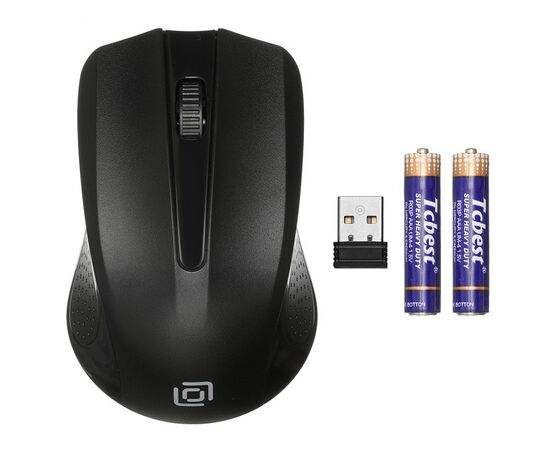  Мышь Oklick 485MW+ черный оптическая (1200dpi) беспроводная USB 