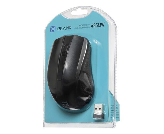  Мышь Oklick 485MW+ черный оптическая (1200dpi) беспроводная USB 
