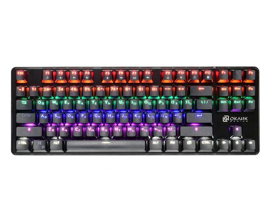  Клавиатура Oklick 969G SHOTGUN механическая черный USB Multimedia for gamer LED 