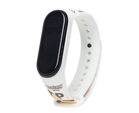  Ремешок WB01  для Xiaomi Mi Band 3/Mi Band 4 / Браслет для смарт-часов с рисунком, Пикачу / цвет, белый 