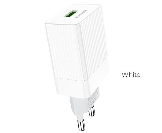  СЗУ 1USB 3.0A QC3.0 быстрая зарядка Borofone BA47A  (White) 