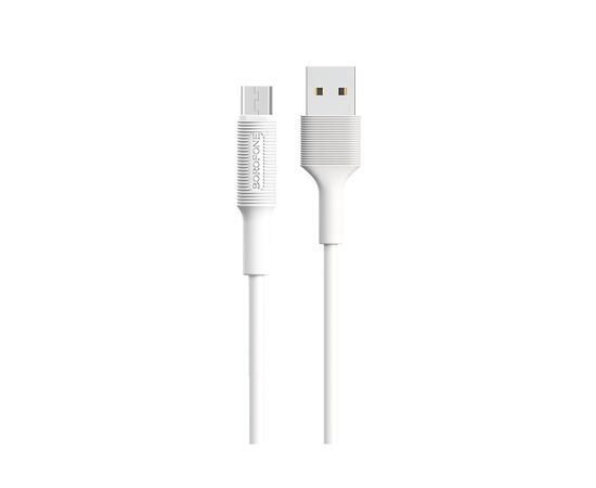  Дата-кабель USB 2.0A для micro USB Borofone BX1 TPE 1м (White) 