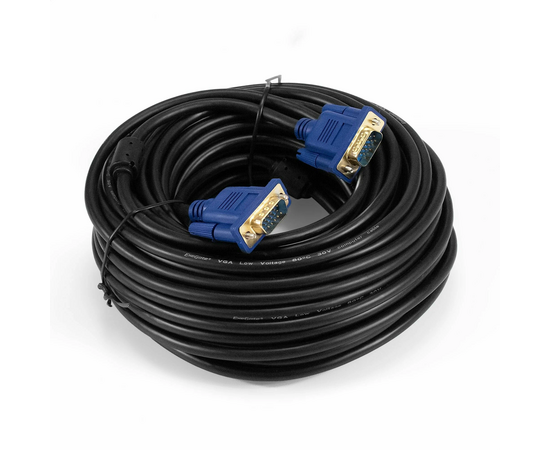 Кабель ExeGate EX294727RUS VGA Pro EX-CC-PVGA-15M15M-20.0 (15M/15M, 20м, 2 фильтра, позолоченные контакты, экран) 