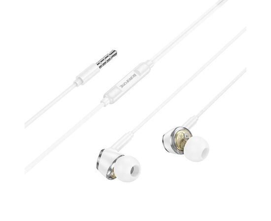  Проводные наушники с микрофоном внутриканальные Borofone BM90 Miller Lightning  (white) (234682) 