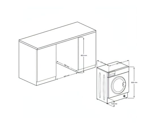  Встраиваемая стиральная машина Beko WITV 8713 XWG 