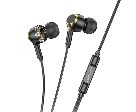  Проводные наушники с микрофоном внутриканальные Borofone BM90 Miller Lightning  (black) (234681) 