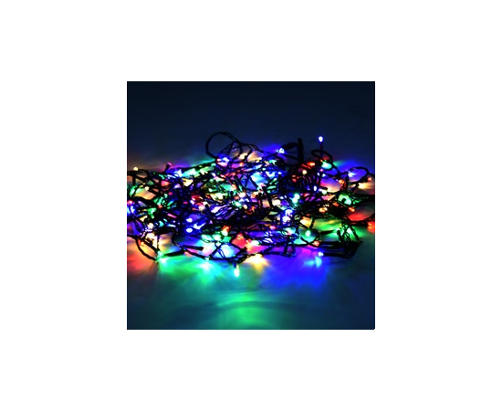  Гирлянда светодиодная ECOLA 220V IP20 Нить 10м 160Led RGBW, 8 режимов, зеленый провод с вилкой (1/30) 