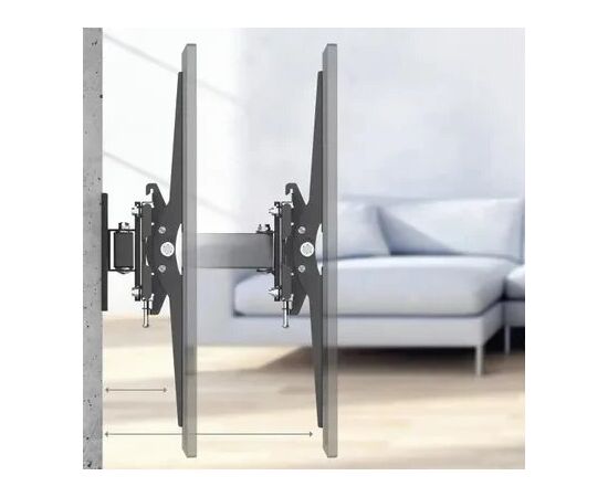  Кронштейн для телевизора Hama 00220832 черный 32"-65" макс.30кг настенный поворотно-выдвижной и наклонный 