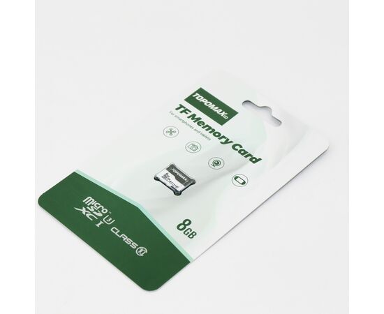  Карта памяти TOPOMAX Premium microSDHC 8GB Class10 (скорость чтения 20 МБ/с, записи 10 МБ/с) 